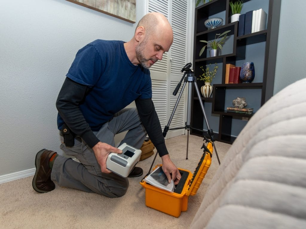 Commercial Radon Testing in Progress