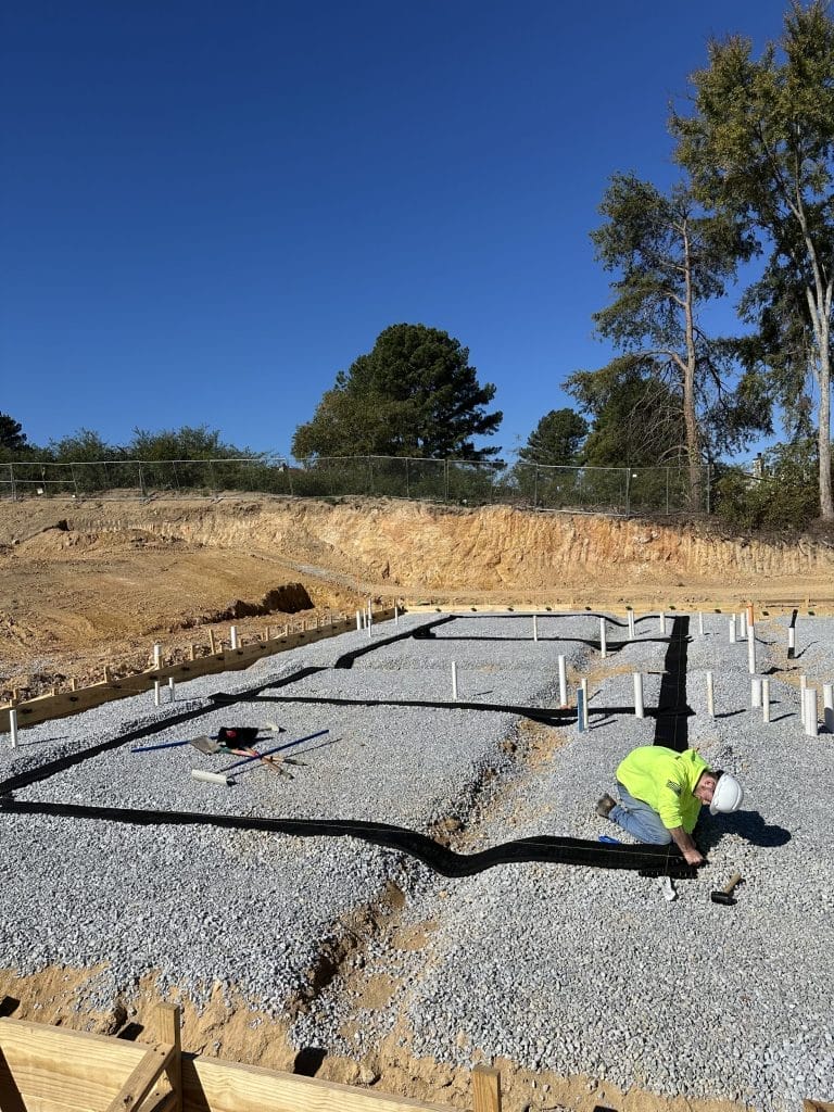 Radon system design and install for commercial building